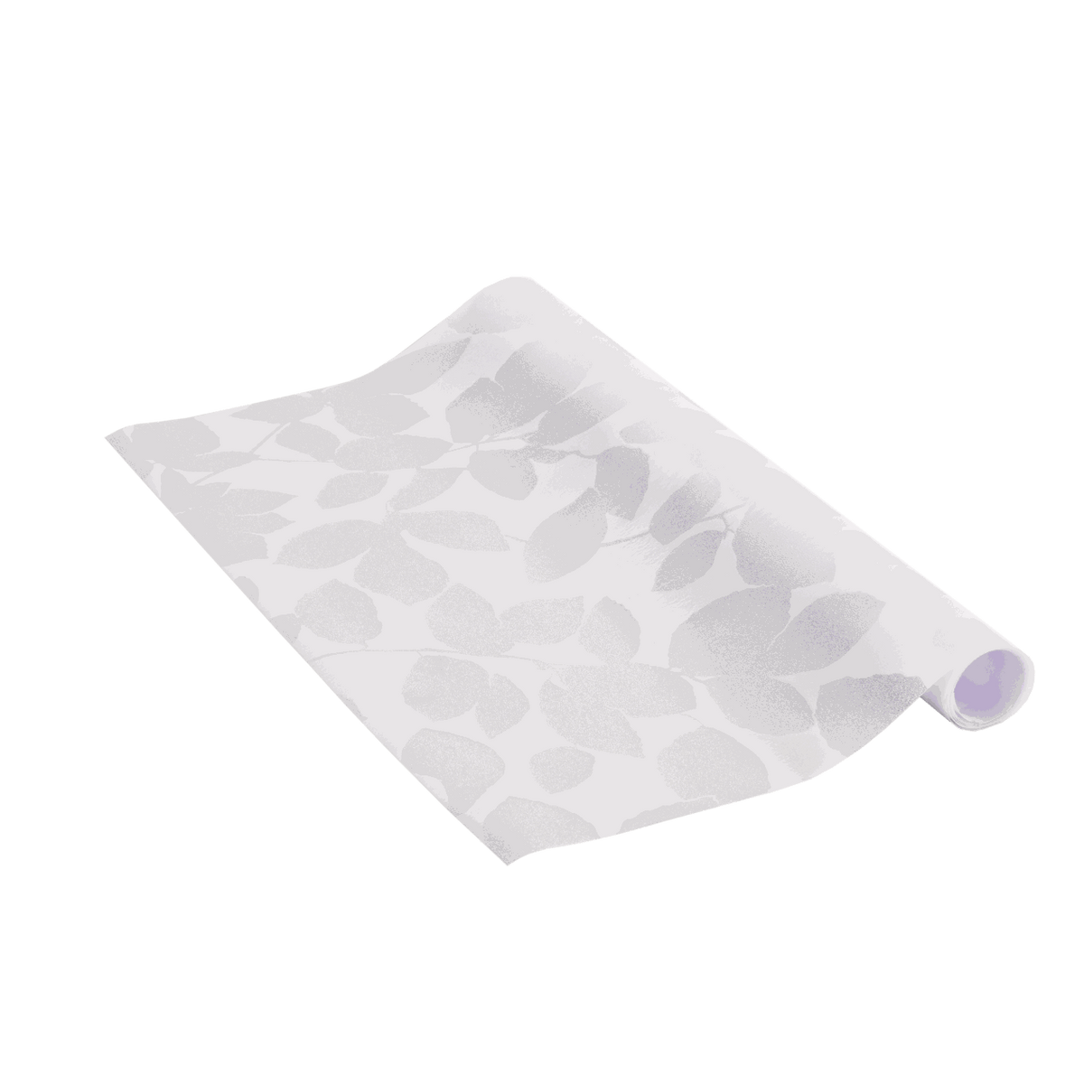 Vitrostatic Fensterfolie mit milchig-transparenter Oberfläche und dezentem Blätter-Muster, statisch haftend und wiederverwendbar