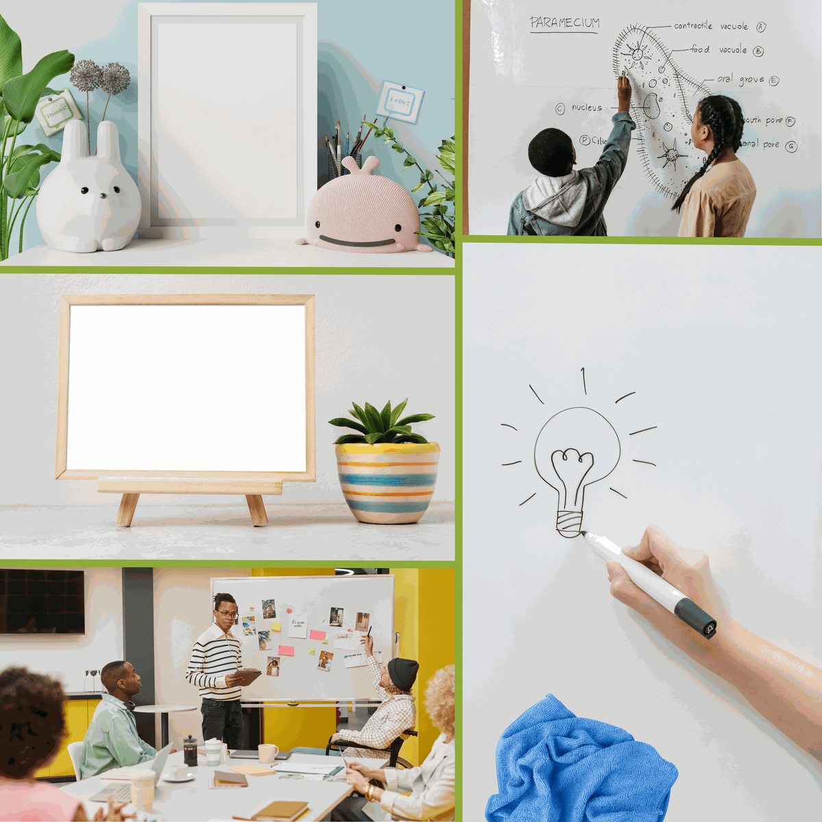 Whiteboard Folie mit weißer, glänzender PVC-Oberfläche zum Beschreiben und Abwischen, vielseitig einsetzbar