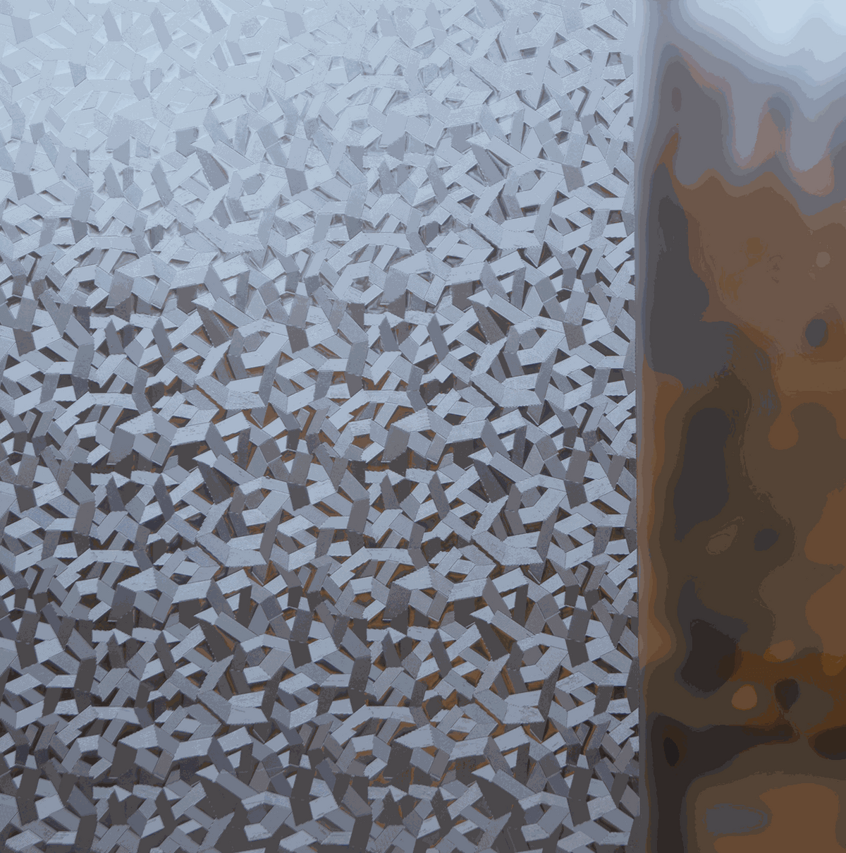 Vitrostatic Sichtschutzfolie mit geometrischem Muster für Fenster, lichtdurchlässig und dekorativ