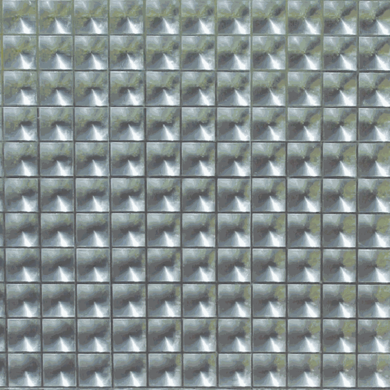 Vitrostatic Sichtschutzfolie mit kantigem geometrischem Muster für Fenster und Glastüren, lichtdurchlässig und rückstandsfrei entfernbar