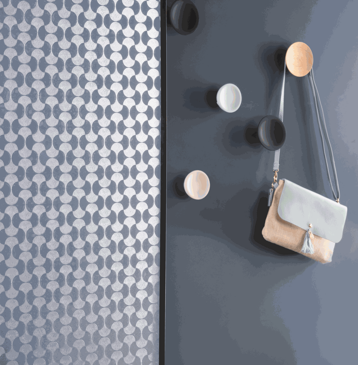Vitrostatic Sichtschutzfolie Fenster mit geometrischem Muster für lichtdurchlässigen Sichtschutz und Dekoration