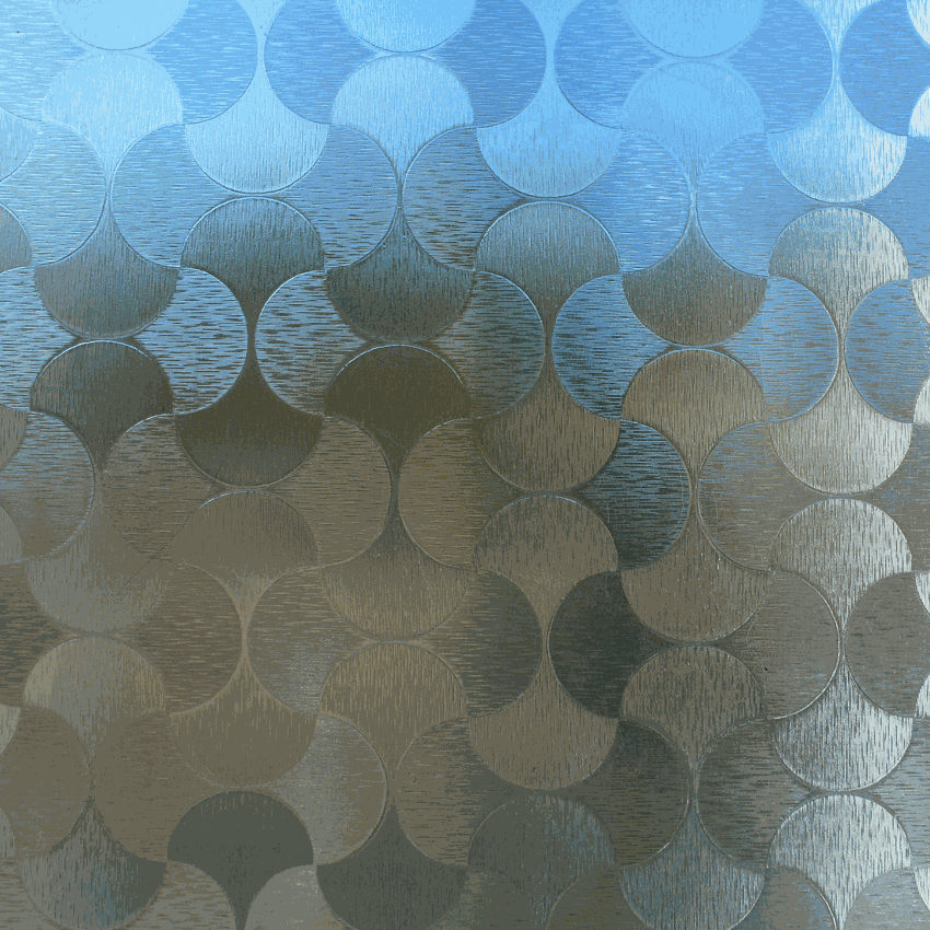 Vitrostatic Sichtschutzfolie Fenster mit geometrischem rundem Muster für lichtdurchlässigen Sichtschutz und moderne Raumdekoration
