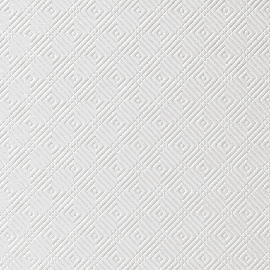 Tischschutz Bulgomme in Weiß aus weichem Material mit geprägtem geometrischem Rauten- und Linienmuster