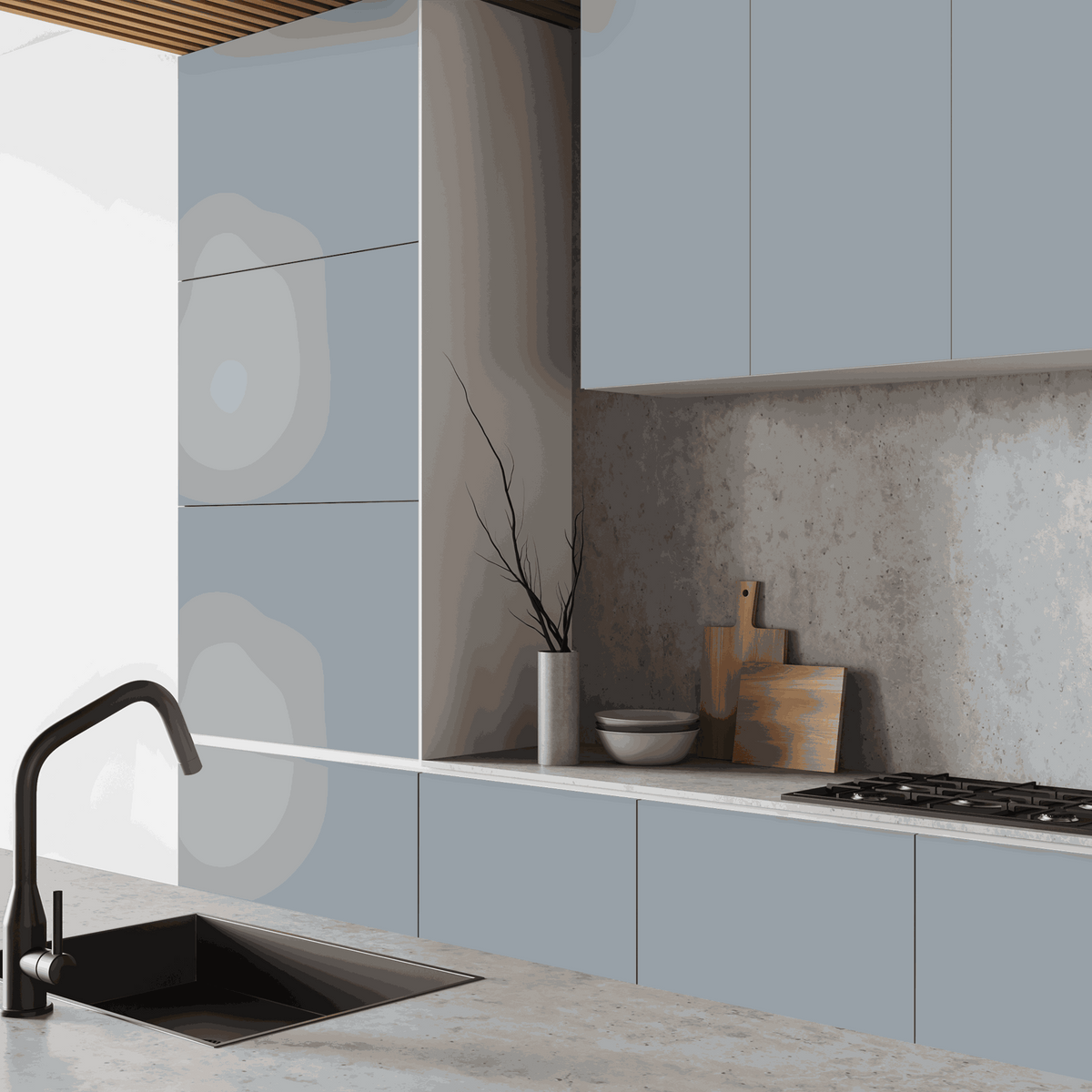 Klebefolie Premium Unimatt Grau mit matter, kratzfester Oberfläche für flexible Möbel- und Raumgestaltung