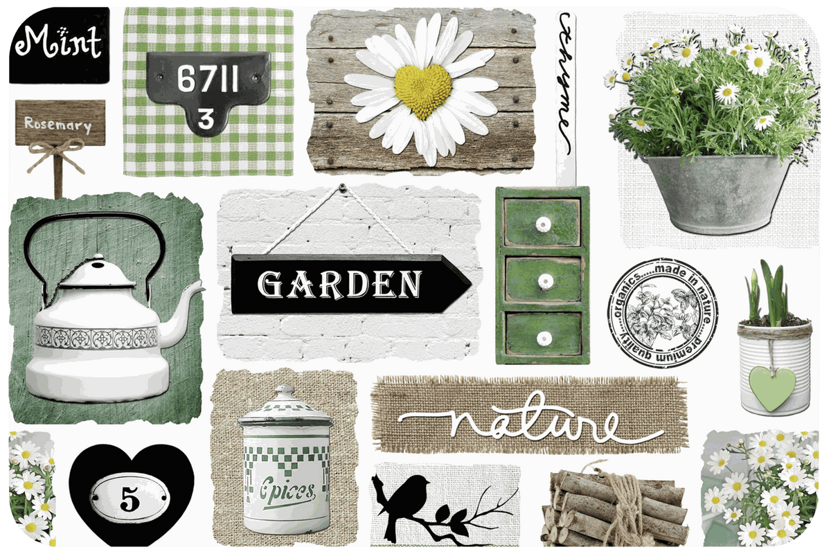 Rechteckiges Tischset Blumen mit Margeritenmotiv für Tischschutz und leichte Reinigung