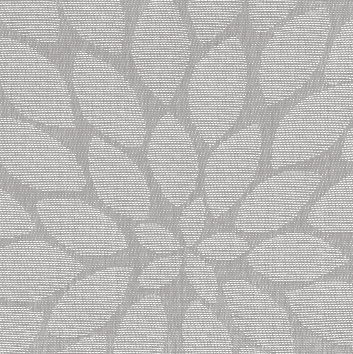 Gewebtes Tischset Blätter aus Kunststoff in Silber mit dichtem Blatt- und Rankenmuster, rechteckig geformt
