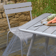 Tischfolie transparent aus glatter PVC-Folie, wasserdicht und klar zum Schutz von Tischen vor Flecken