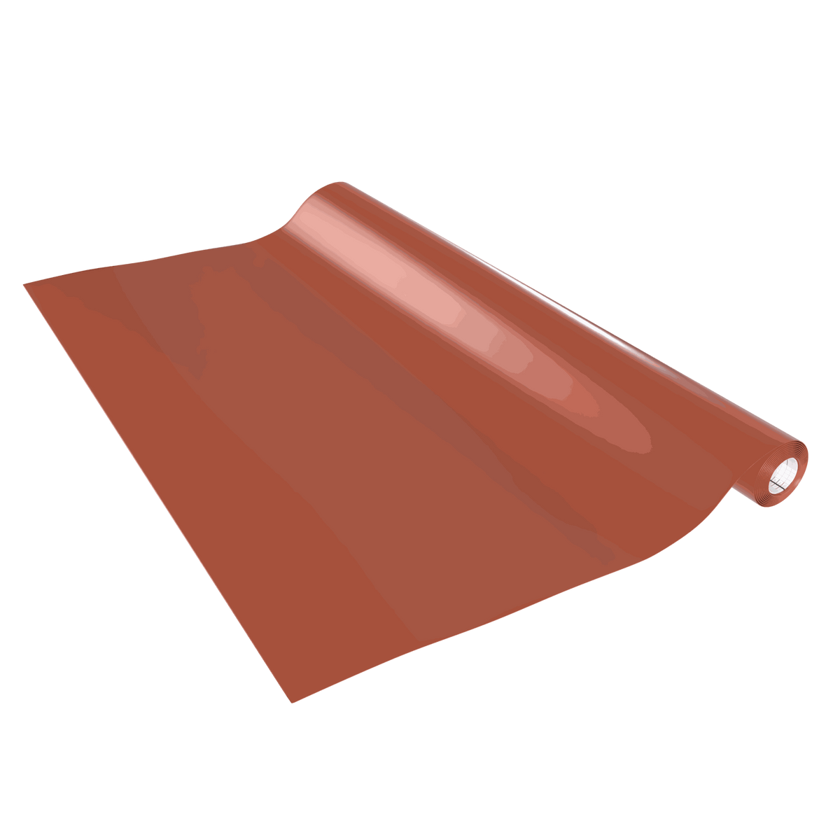 Klebefolie Standard Uni in mattem Safranorange aus PVC, als ausgerollte selbstklebende Dekorfolie dargestellt