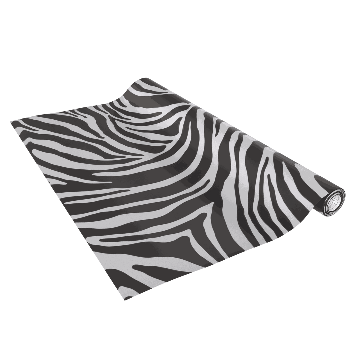 Klebefolie Zebramuster in mattschwarz-weißes Zebra Design auf glatter Oberfläche