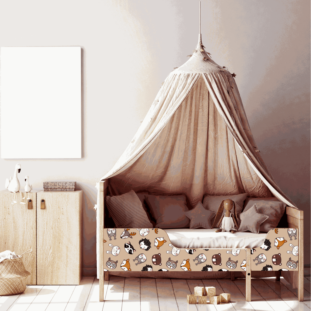 Vénilia Klebefolie Standard mit Waldtiere-Motiv für kinderfreundliche Möbelgestaltung