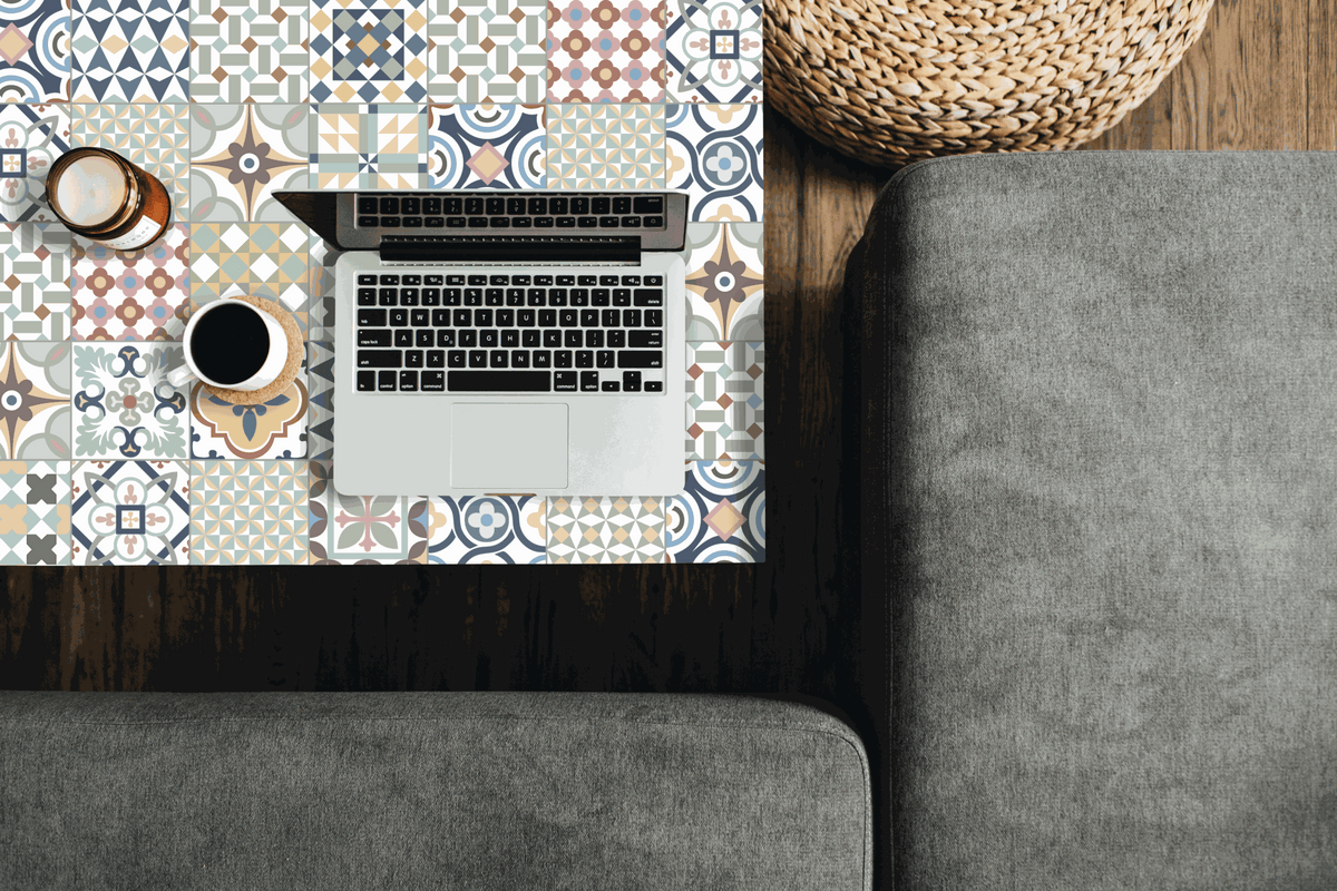Vénilia Klebefolie Premium Tiles moderne selbstklebende Fliesenfolie für Möbel und Küchenfronten