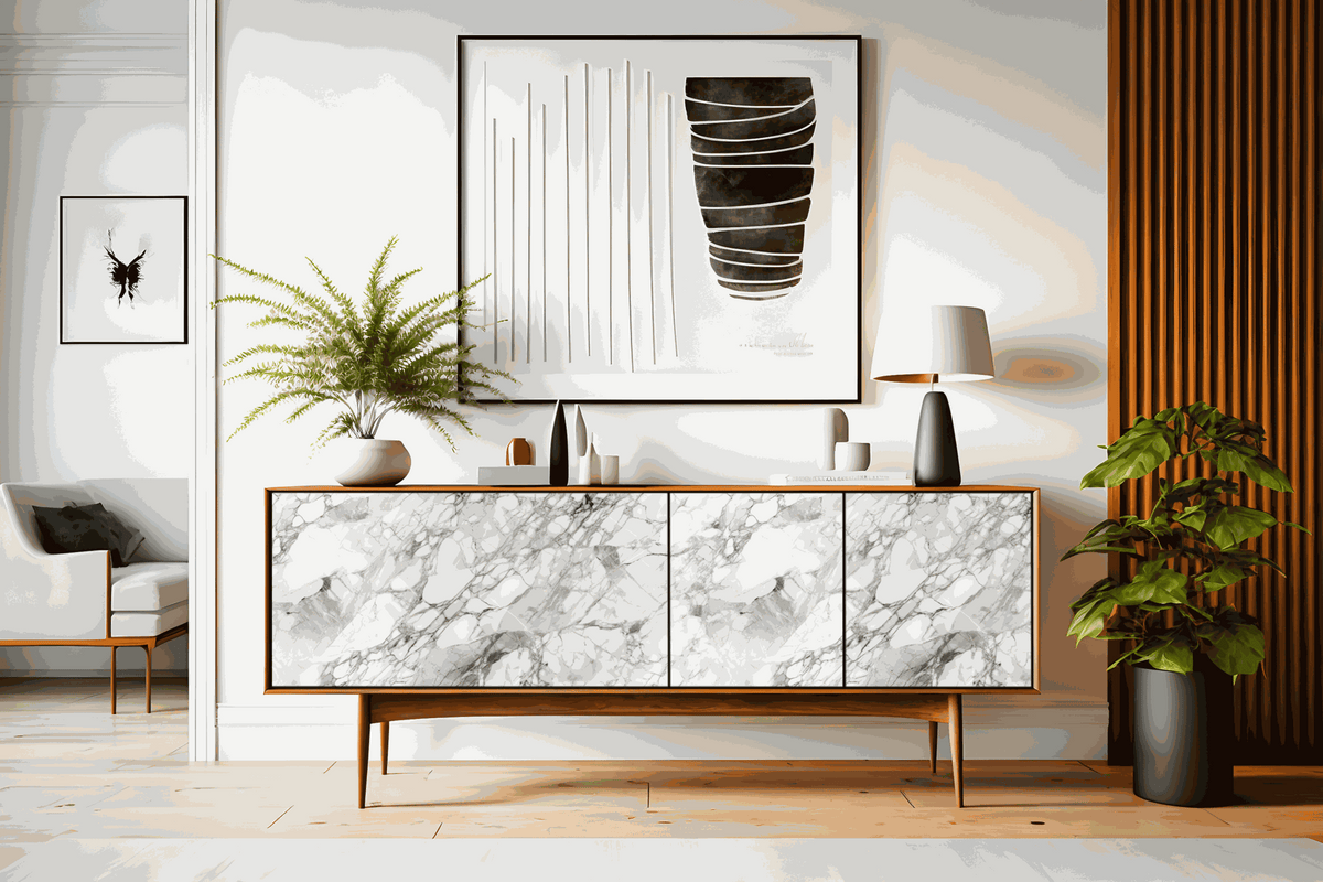 Klebefolie Premium Marmor-Design mit matter, kratzfester Oberfläche zur Möbel- und Flächenverschönerung