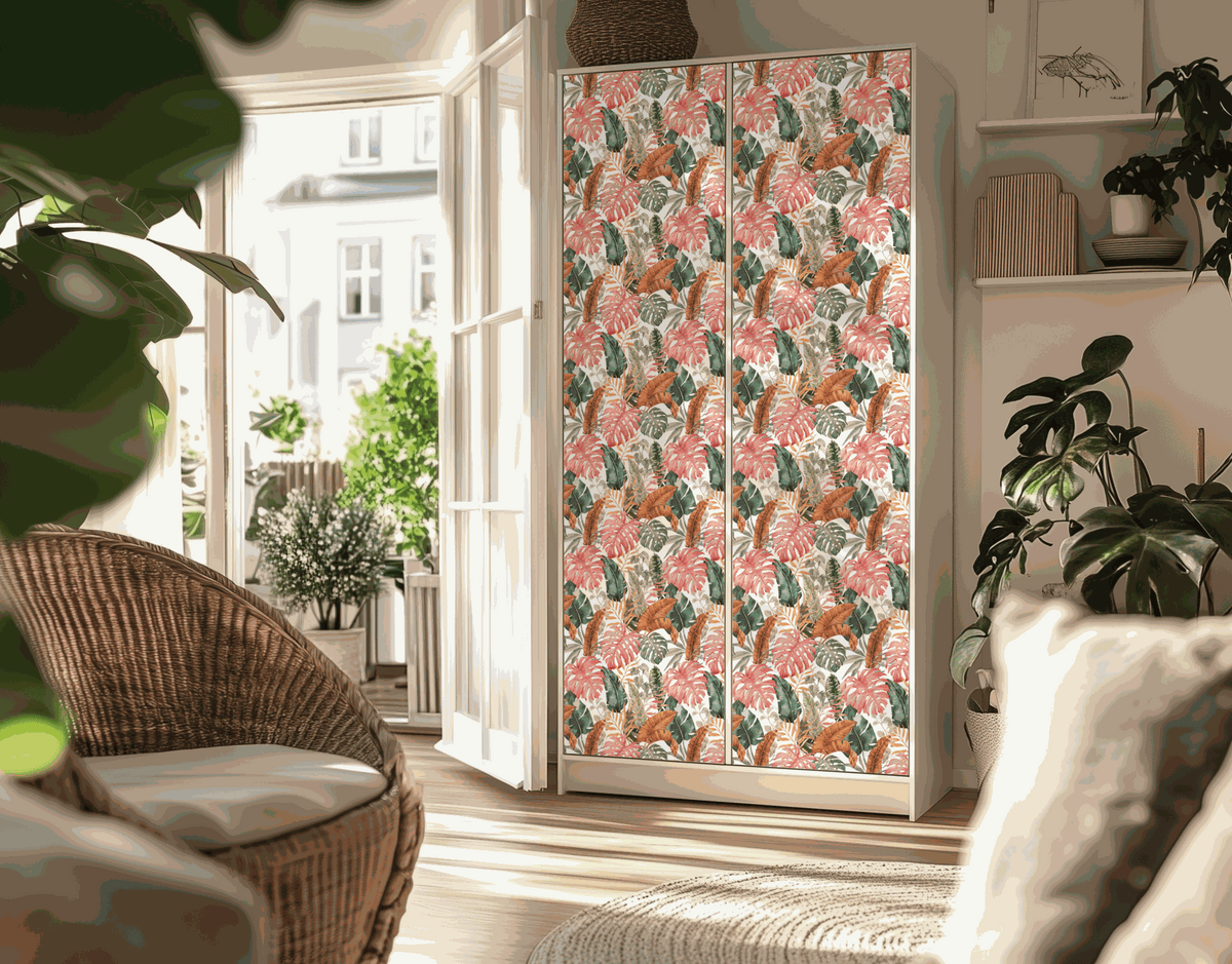 Klebefolie Premium mit modernem Blätter-Design für Möbel und Oberflächen