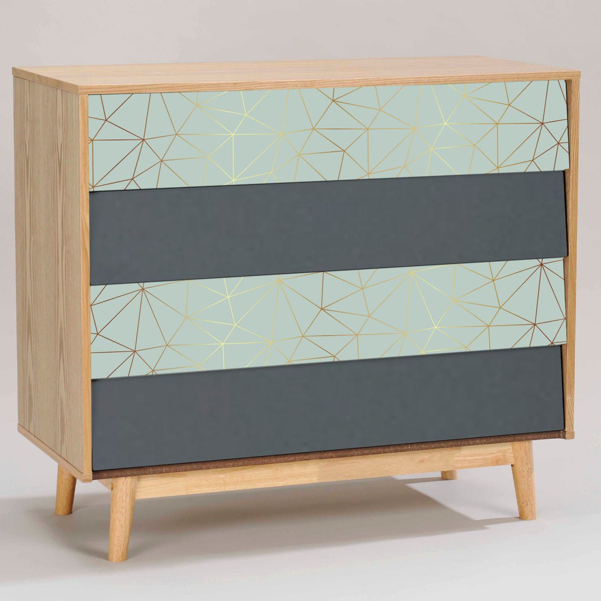 Vénilia Klebefolie Premium mit goldenen Linienmotiv für Oberflächengestaltung
