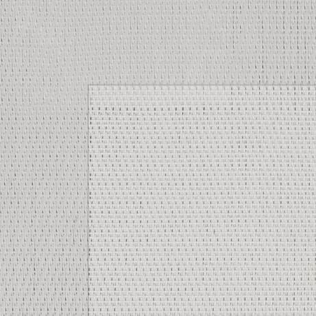 Gewebtes Tischset aus Kunststoff in hellem Weiß mit rechteckiger Form und feiner, gleichmäßiger Webstruktur