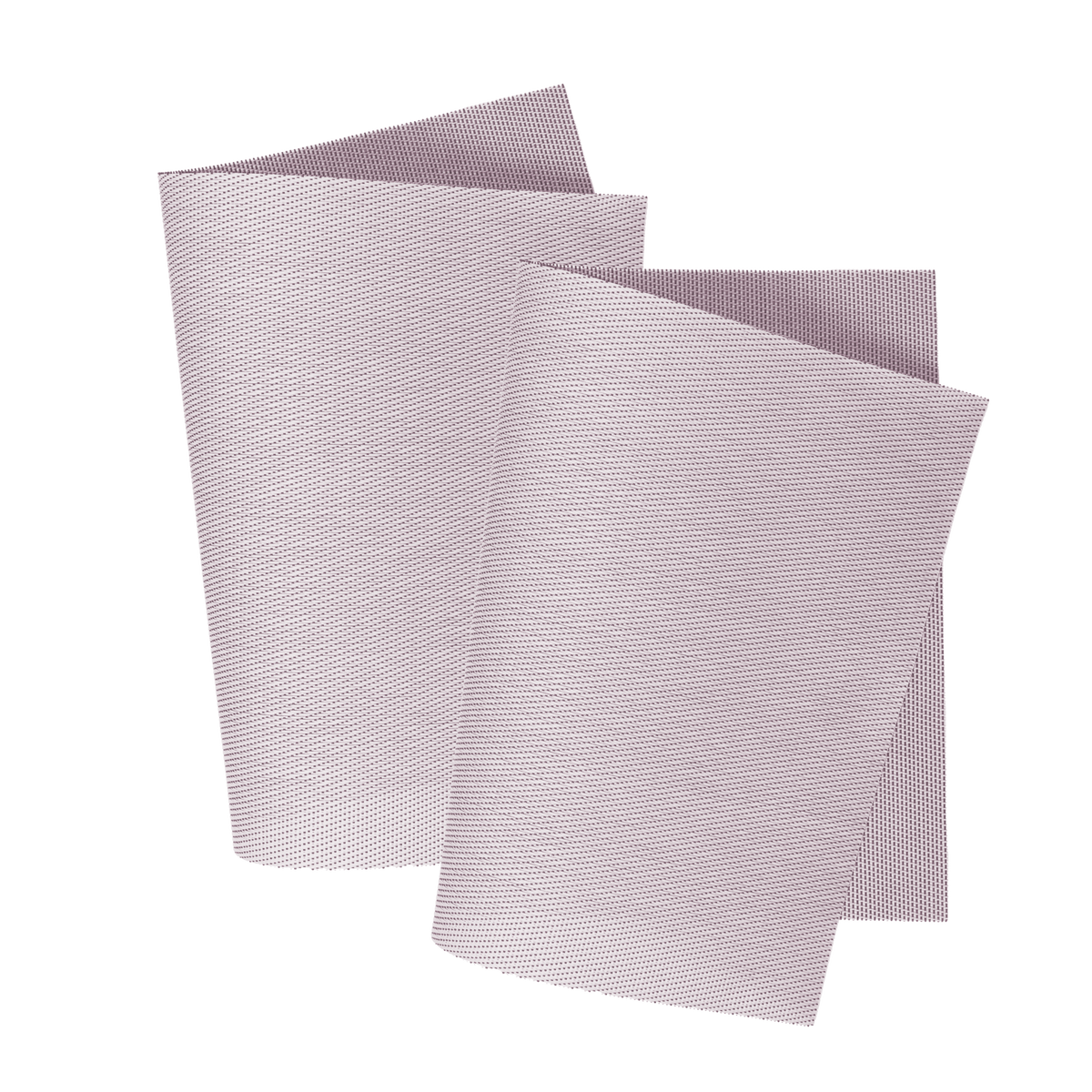 Gewebtes Tischset aus Kunststoff in zartem Rosa mit feiner Webstruktur und rechteckiger Form