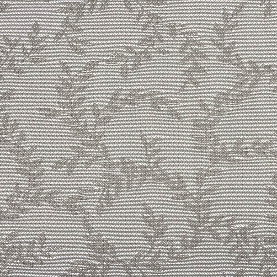 Gewebtes Tischset Blätter aus Kunststoff in Beige mit grauem Blättermuster und strukturierter Oberfläche.