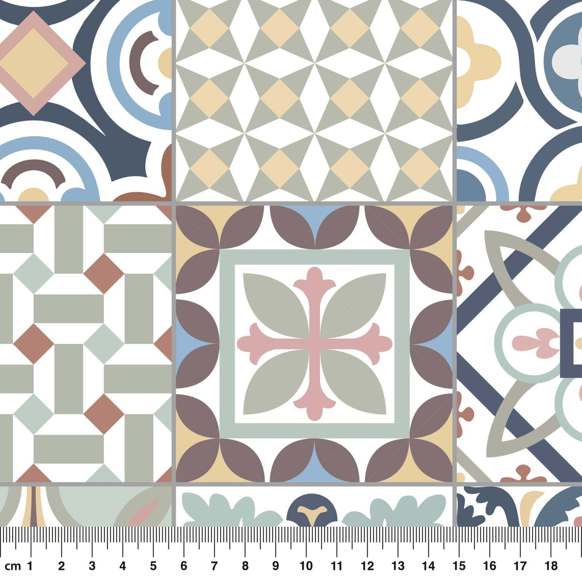 Vénilia Klebefolie Premium "TILES" in moderner Fliesenoptik für Möbel und Türen, selbstklebend, kratzfest, matt und blasenfrei anzubringen
