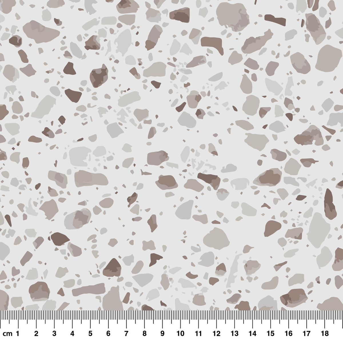 Klebefolie Standard in heller Steinoptik mit grauen und braunen Terrazzo-Sprenkel, selbstklebende PVC-Oberfläche