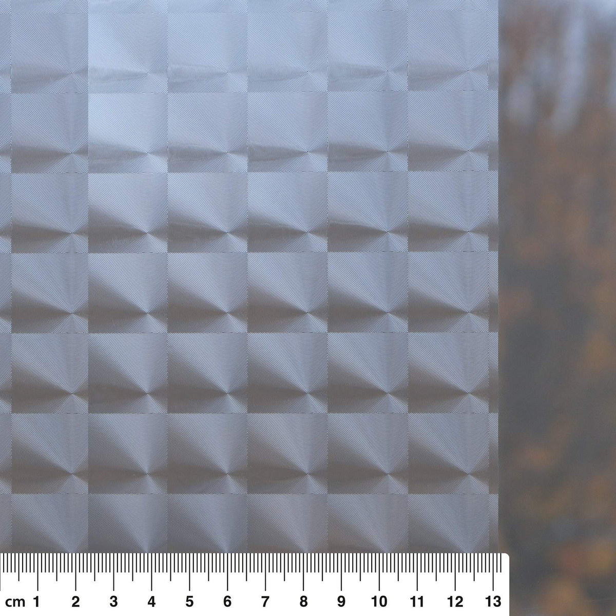 Vitrostatic Sichtschutzfolie mit kantigem geometrischem Muster für Fenster, lichtdurchlässig und dekorativ, bietet effektiven Sichtschutz ohne Verdunkelung