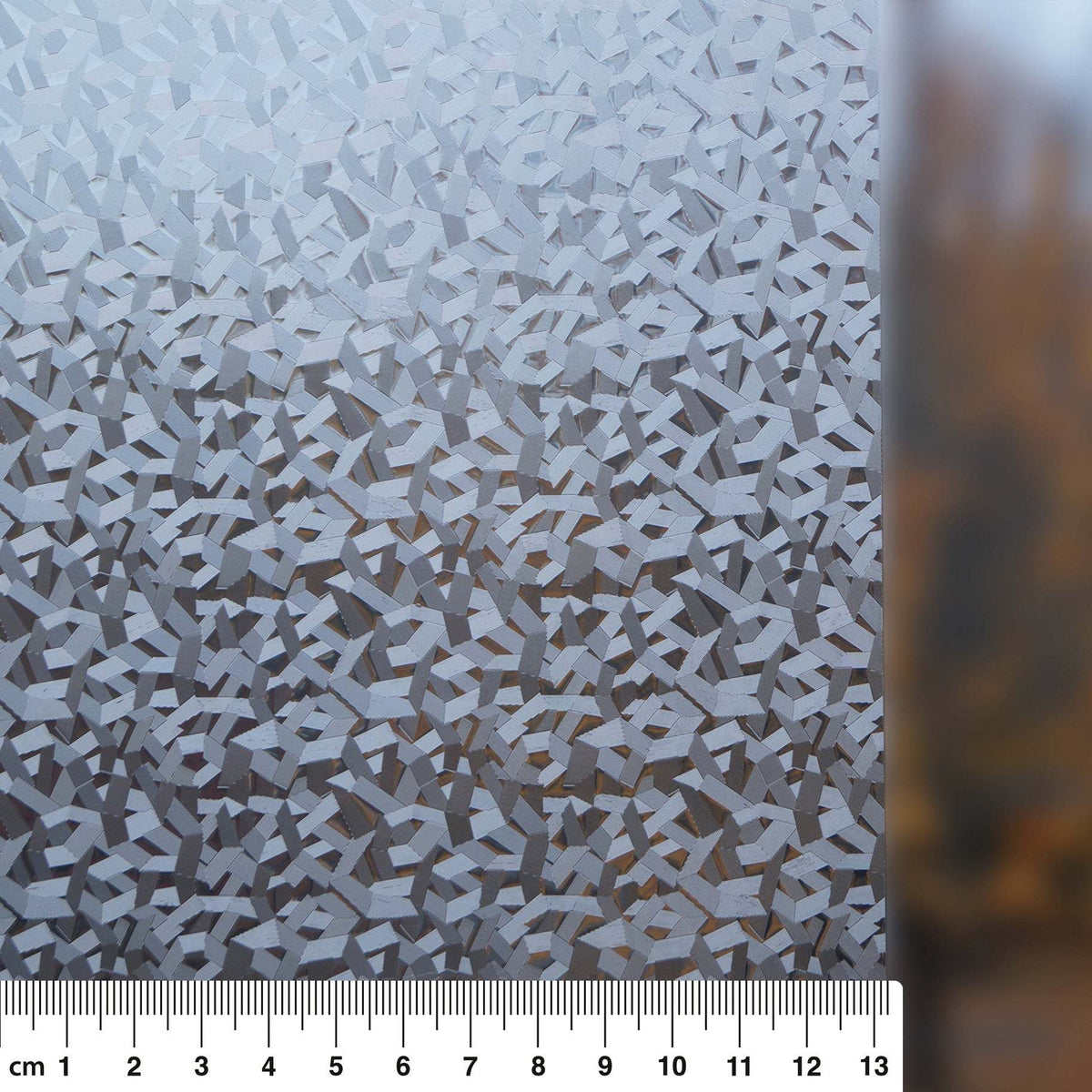 Vitrostatic Sichtschutzfolie Fenster mit geometrischem, kantigem Muster für lichtdurchlässigen Privatsphäre-Schutz