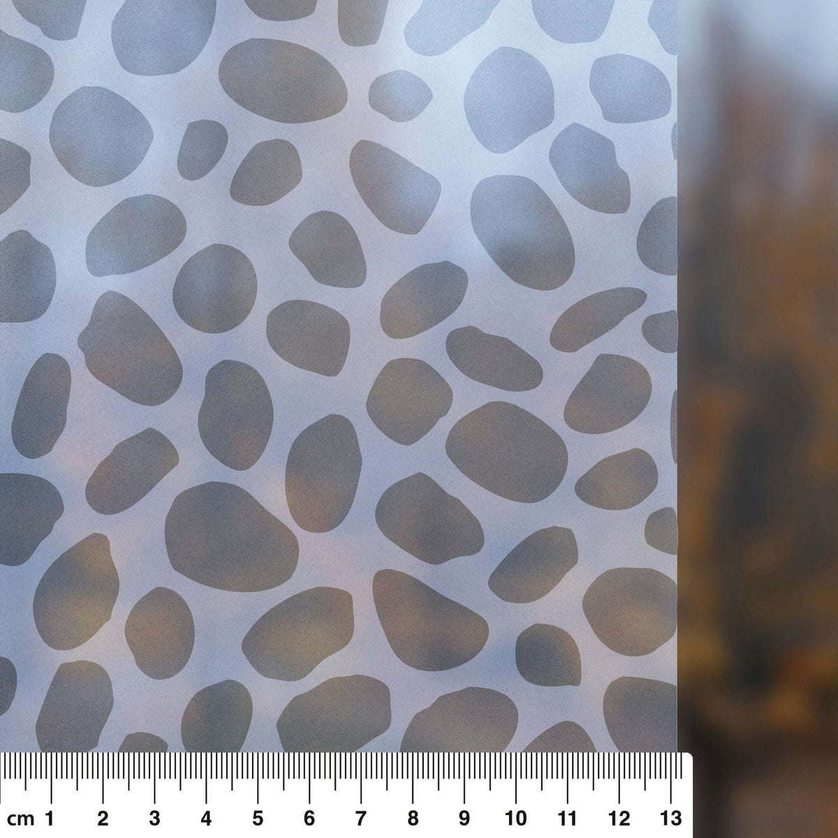 Vitrostatic Sichtschutzfolie Fenster mit geometrischem Muster rund für lichtdurchlässigen Sichtschutz und moderne Raumgestaltung