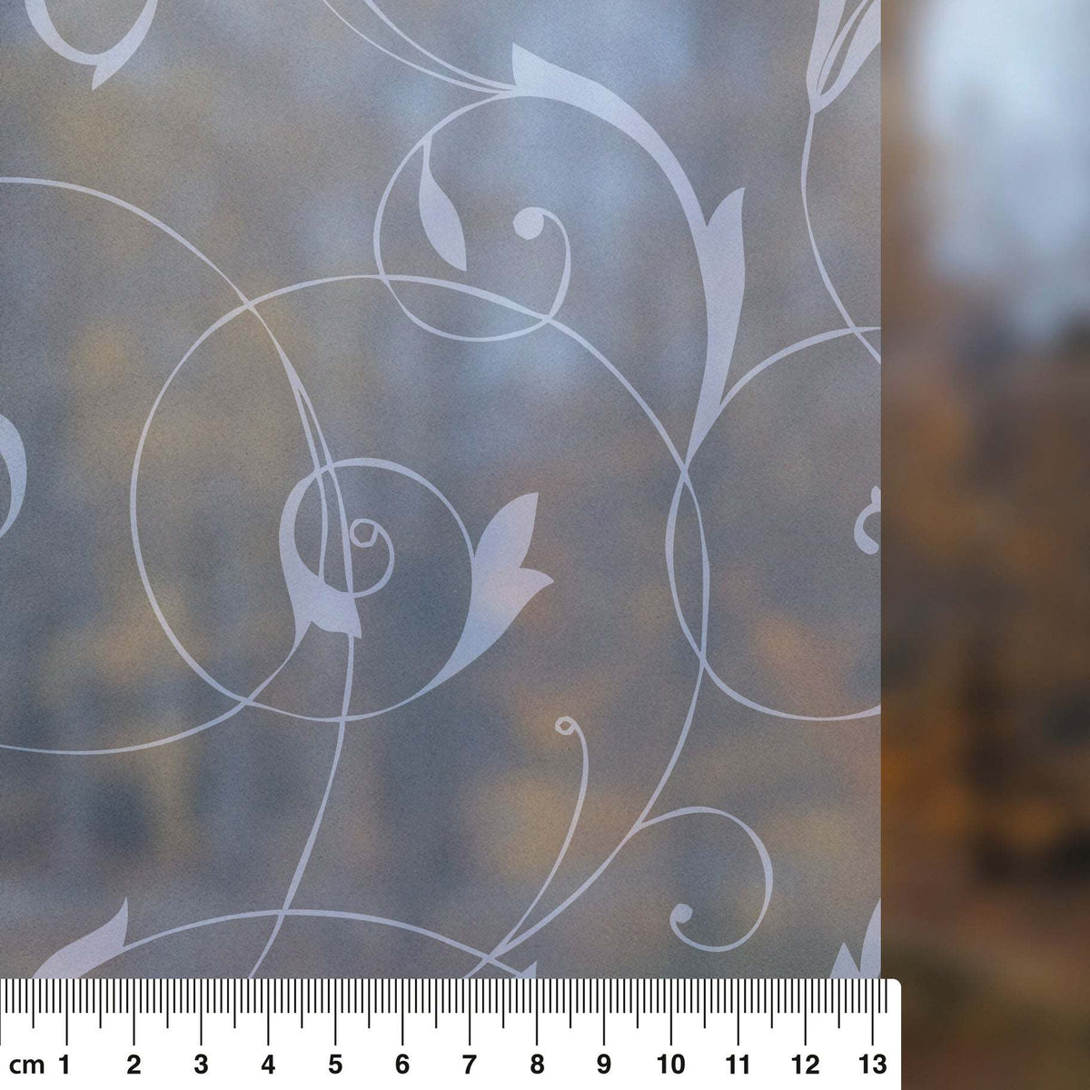 Vitrostatic Sichtschutzfolie Fenster mit geometrischem Rundmuster, lichtdurchlässig und dekorativ